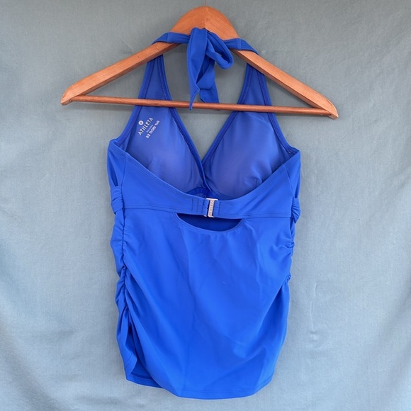 EUC ATHLETA Tara Halter Tankini Halter Top 32D/32DDT Blue - Picture 4 of 6